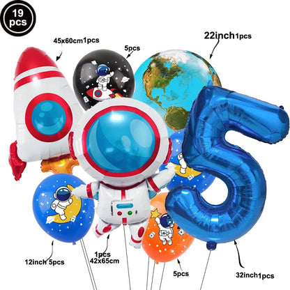4D Standing Astronaut Spaceman Balloons Rocket Foil Balloons Kids Toys Baby Shower Outer Space Themed Birthday Party Decorations Good Vibrations