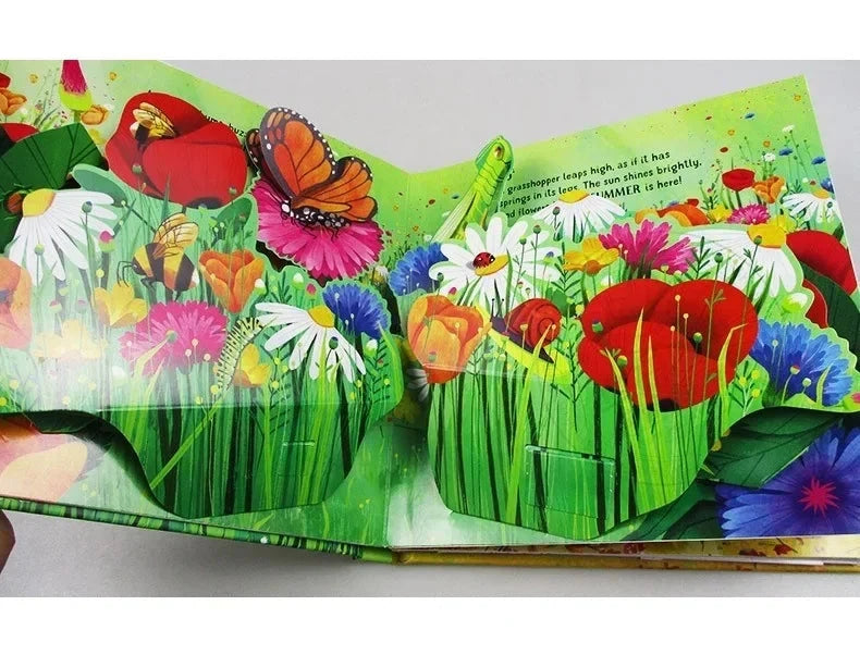 English Educational 3D Flap Picture Book Children Kids Reading Books for 3-6 Years Old Good Vibrations