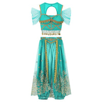 Women Arabic Belly Dance Costume Oriental Indian Sari Bollywoods Jasmine Halloween Cosplay Top Pants Rave Phot Dancewear Outfit Good Vibrations