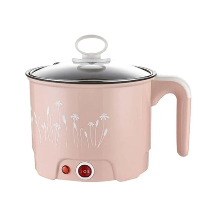 Electric Pots Household Portable Multipurpose Mini Ramen Cooker Noodles Cooker Mini Pot for Shabu Shabu Dumpling Fry Ramen Eggs Good Vibrations