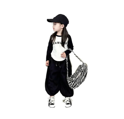 Children's Sets Style Girls' Outfit Light Grey Bow Hoodie & Lace Trim Skirt Set Autumn Kids Clothes  Toddler Girl Clothes Good Vibrations