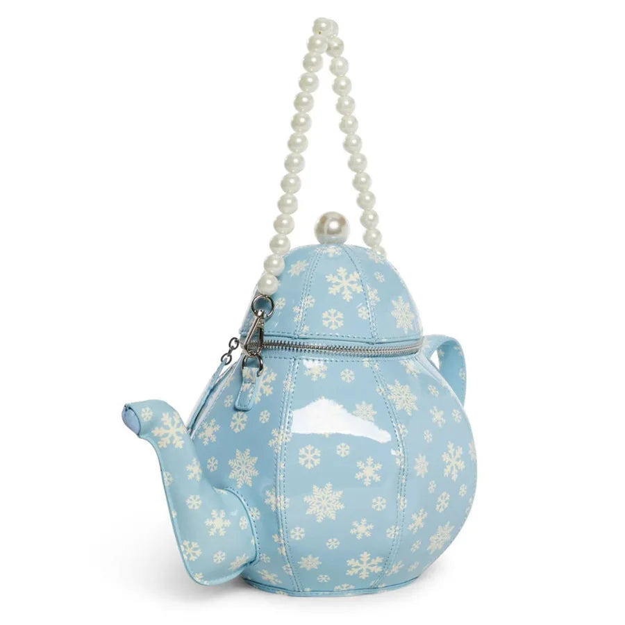 Handbags with teapot design with creative vintage print for women shoulder bag with pearl chains designer luxury shoulder strap Good Vibrations