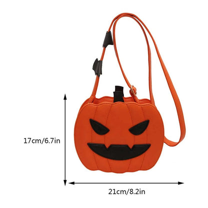 Enchanting Halloween Pumpkin Bag Devilish Style With Ghost Skull Accent Fashion Purse For Women & Girls Good Vibrations