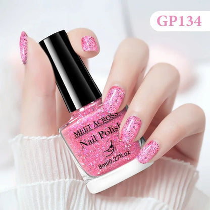 8ml Water-Based Nail Polish 48 Colors Long Lasting Quick Drying No Need of Lamp to Cure Nail Supplies Vernis for Nails Manicure Good Vibrations