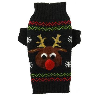 Dog Christmas Clothes Winter Dog Sweater Warm Clothing 2025 Pupppy Sweatshirt Dog Coat for Large Dogs Striped Print Pet Pullover Good Vibrations