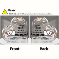 1PC Best Friend Birthday Gifts For Women Bestie Cute Heart Paperweight Keepsake Halloween Gifts Funny Acrylic Plaque for Friends Good Vibrations Adult Super Store