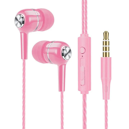 3.5mm Wired Headphones In Ear Headset Wired Earphones with Microphone Bass HiFi Stereo Earbuds Sports In-line Control For Phones Good Vibrations