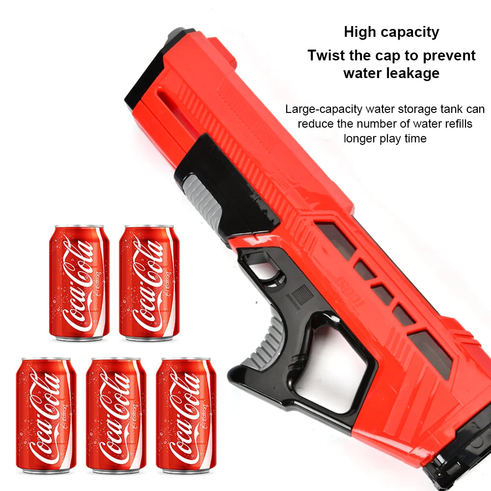 Outdoor Water Gun Toys Electric High Pressure Large Capacity Water Gun Summer Beach Swimming Pool Game Interactive Kids Toys Good Vibrations