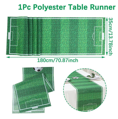 Football Party Disposable Tableware Boys Kids 1st Birthday Party Decorations Sports Soccer Theme Birthday Party Supplies Decor Good Vibrations
