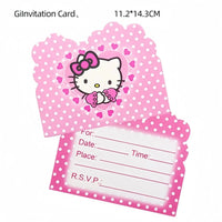 Hello Kitty Birthday Invitation Cards Pokemon Pikachu Invitations PAW Patrol Greetings Card Celebrate Birthday Party Supplies Good Vibrations