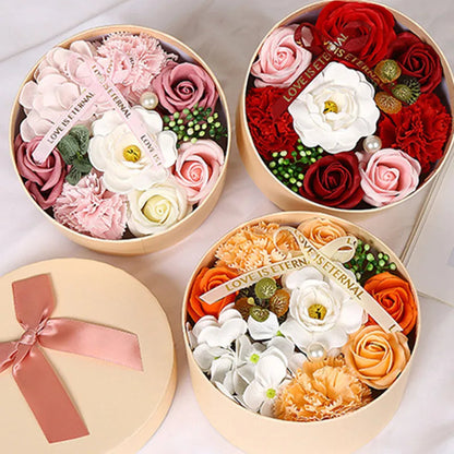 Soap Flower Gift Box For Woman's Day Mother's Day Rose Carnation Bathroom Decoration Mother's Day Gift Girl Friend Artificial Good Vibrations Adult Super Store