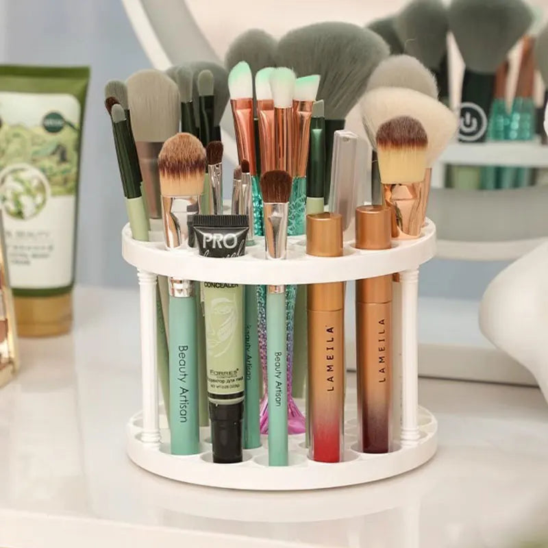 Makeup Brush Holder Organizer Desktop Cosmetics Storage Rack  Makeup organization and Skincare Storage for Vanity, Desktop Good Vibrations