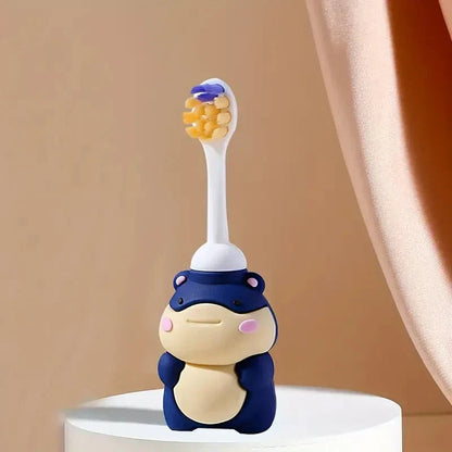 Baby Toothbrush - Cute Animal Pattern (Panda, Blue Whale, Seal)-Super Soft Microfiber Bristles, Gentle Gum Protection, Fragrance-Free, Ergonomic Handles for Infants and Toddlers Good Vibrations