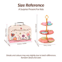 Toy Tea Set for Little Girls.Tea Party Set Toys for Kids Girls Pretend Play Snack Toy.Toddler Afternoon Tea Sets Toys Good Vibrations