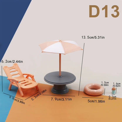 1:12 Miniature Furniture Forest Family Kitchen Toy Dining Table Dollhouse Accessories Bathroom Pretend Play For Girl Gifts Toys Good Vibrations