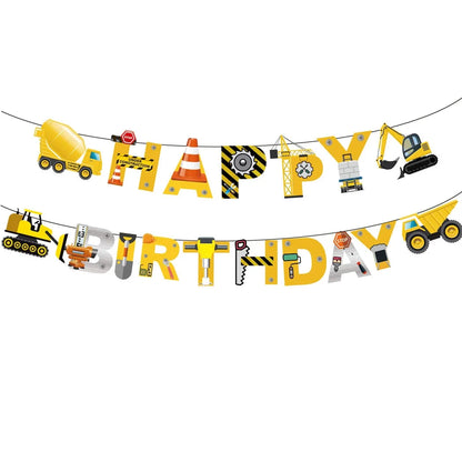 Construction Birthday Cake Decor Dump Truck Excavator Tractor Cupcake Toppers Kids Birthday Baby Shower Party Decors Supplies Good Vibrations