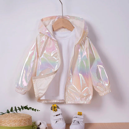 New 2024 Children's Summer Thin Jackets for Boys and Girls Leisure Colorful Hooded Children's Clothing Jackets Creative Clothing Good Vibrations