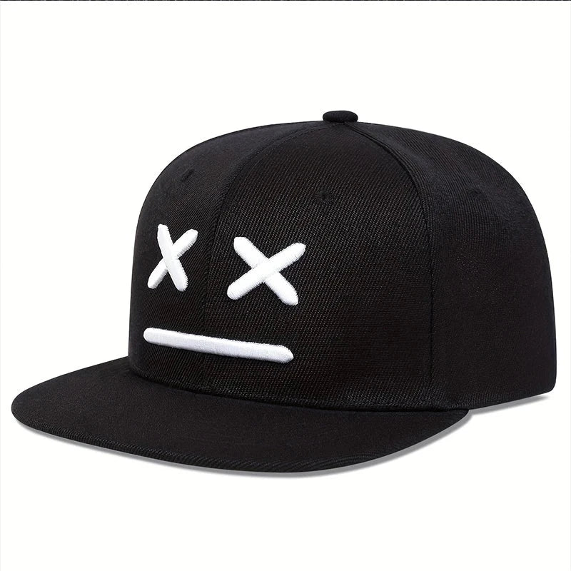 Fashion XX Smiling Face Embroidery Baseball Cap Cotton snapback Hats Adjustable Hip Hop Sport Hats Men Women Outdoor Sun hats Good Vibrations