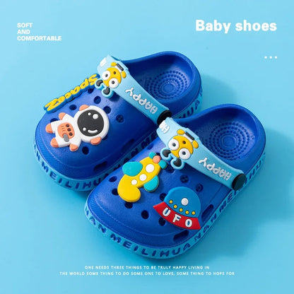 New Children Kids Baby Boys Girls Mules Clogs Summer Soft Sole Garden Beach Slippers Sandals Cave Hole Baby Shoes for Boys Girls Good Vibrations