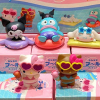 Sanrio Hello Kitty Kuromi Cinnamoroll Hangyodon KT Cat Bikini Swimwear Blind Box Toys Desktop Decoration Model Toy Kids Gifts Good Vibrations