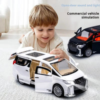 1:32 Children's Inertia Pull-back Car Toy with Lighting Sound Simulation Commercial Car Model Boy Gift Toy Car Kids Holiday Gift Good Vibrations