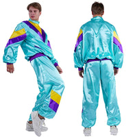 Cosplay Women Disco Suit Fancy Dress Hippie Costumes Men Disco Tracksuit Couples for Costumes Clothes Adult Carnival Costume Good Vibrations