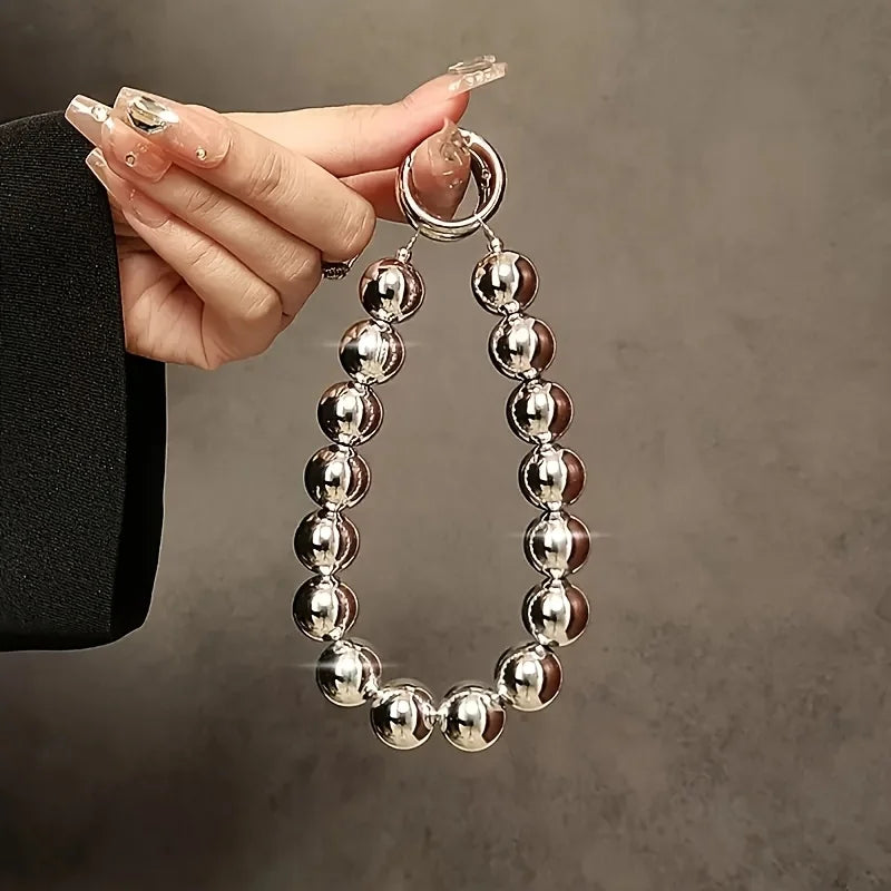 Small gifts for holiday parties, silver bead hanging ropes, mobile phone keychains, bags, universal pendants for friends and fam Good Vibrations