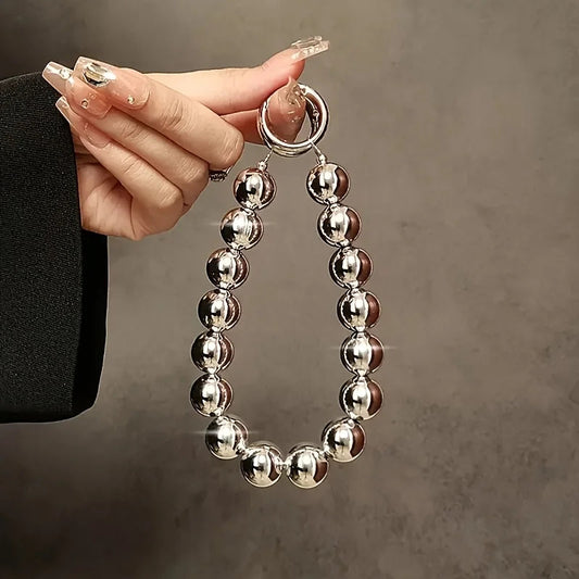 Small gifts for holiday parties, silver bead hanging ropes, mobile phone keychains, bags, universal pendants for friends and fam Good Vibrations