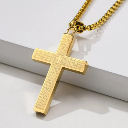 Cross necklace, men's and women's pendant, high-end and versatile, trendy men's fashion, European and American personality, new Good Vibrations