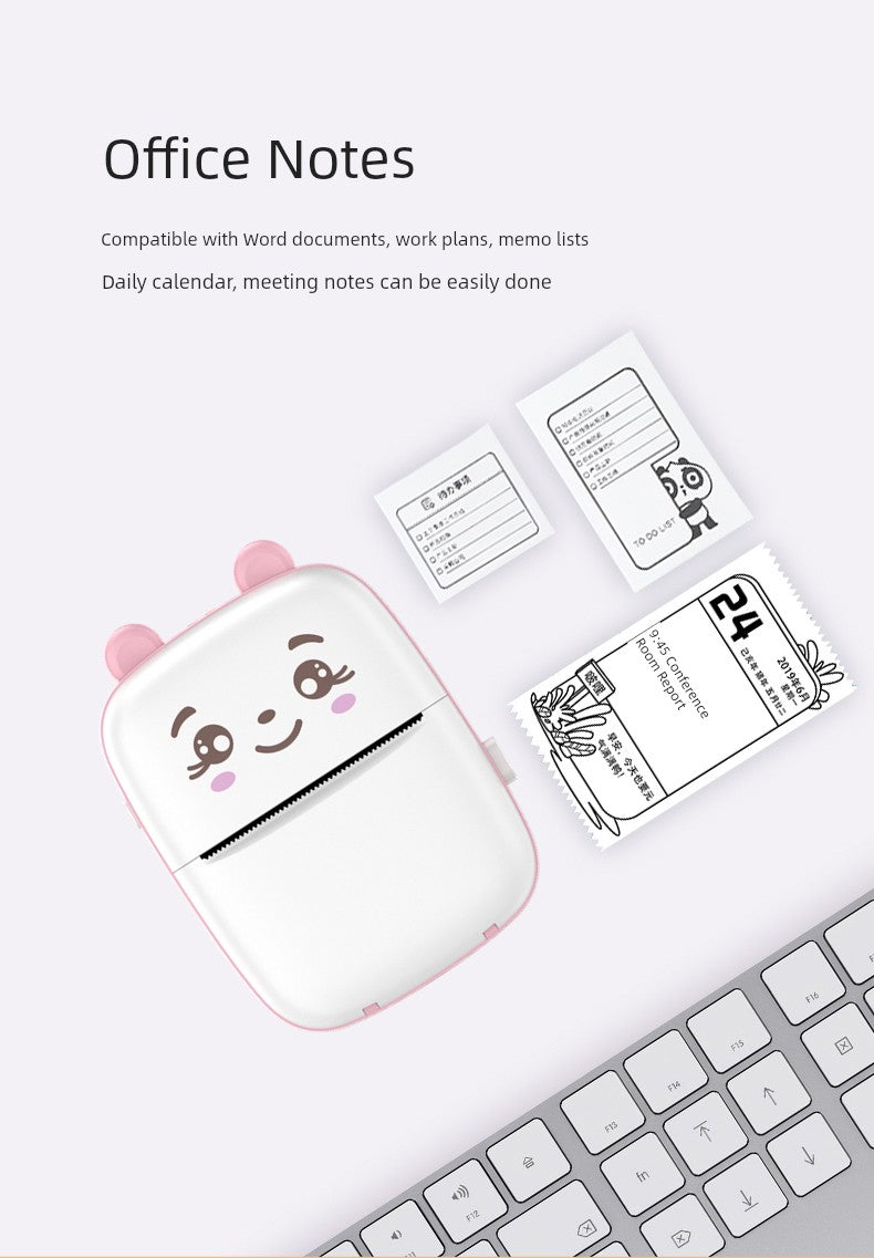 Mini Student Pocket Wrong Question Printer Meow Printer Thermal Photo Label Small Household Portable Cheap Good Vibrations
