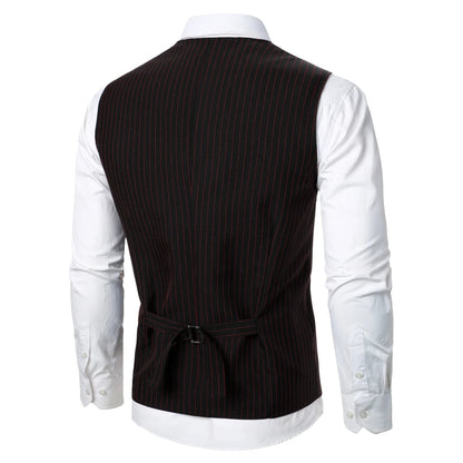 Men Suit Vest Coat Stripe Fabric Open Button Design Classic Design Causal  Business Fashion Slim Fit Men Suit Good Vibrations