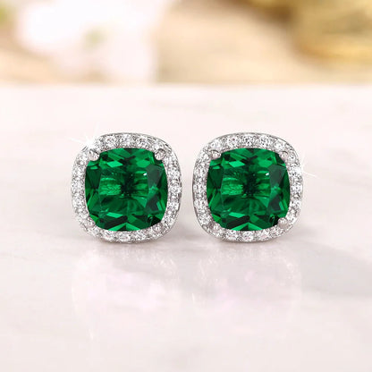 Ne'w Bright White/Yellow/Pink CZ Stud Earrings for Women Fashion Contracted Jewelry High Quality Wedding Engagement Good Vibrations