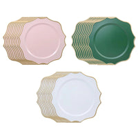 10Pcs Serving Plates, Lightweight Plates Kitchen Plates Dinner Plates for Events Farmhouse Party Wedding Decoration Good Vibrations