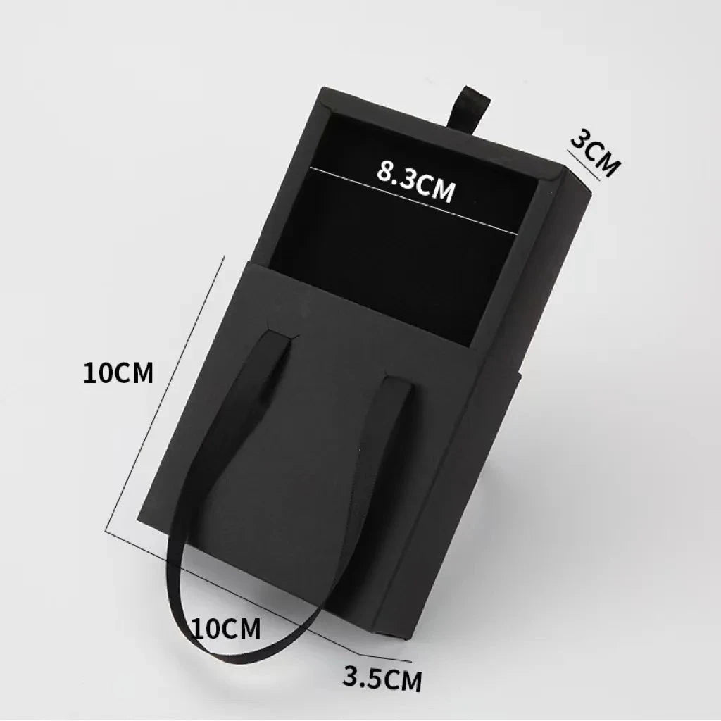 Paper Pull-Out Drawer Jewelry Box Handheld Jewelry Packaging Box Wearing Armor Ring Earring Necklace Storage Gift Box Good Vibrations