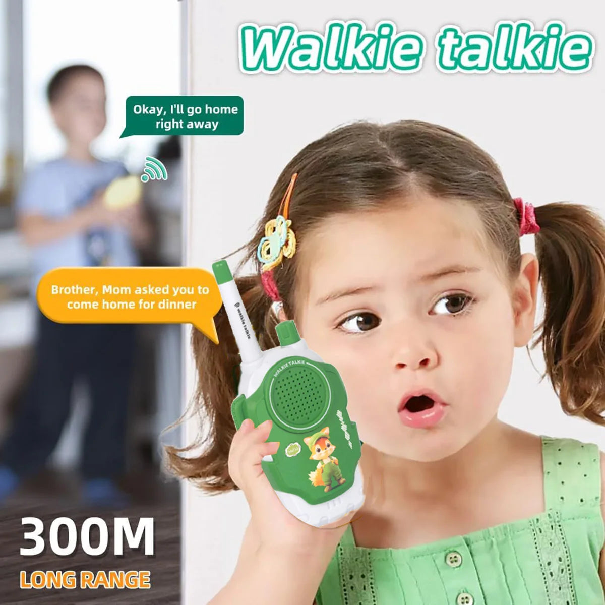 Toys for 3-12 Year Old Boys Girls, Walkie Talkies for Kids，2 Way Radio Toy  for Outside, Camping, Hiking Good Vibrations