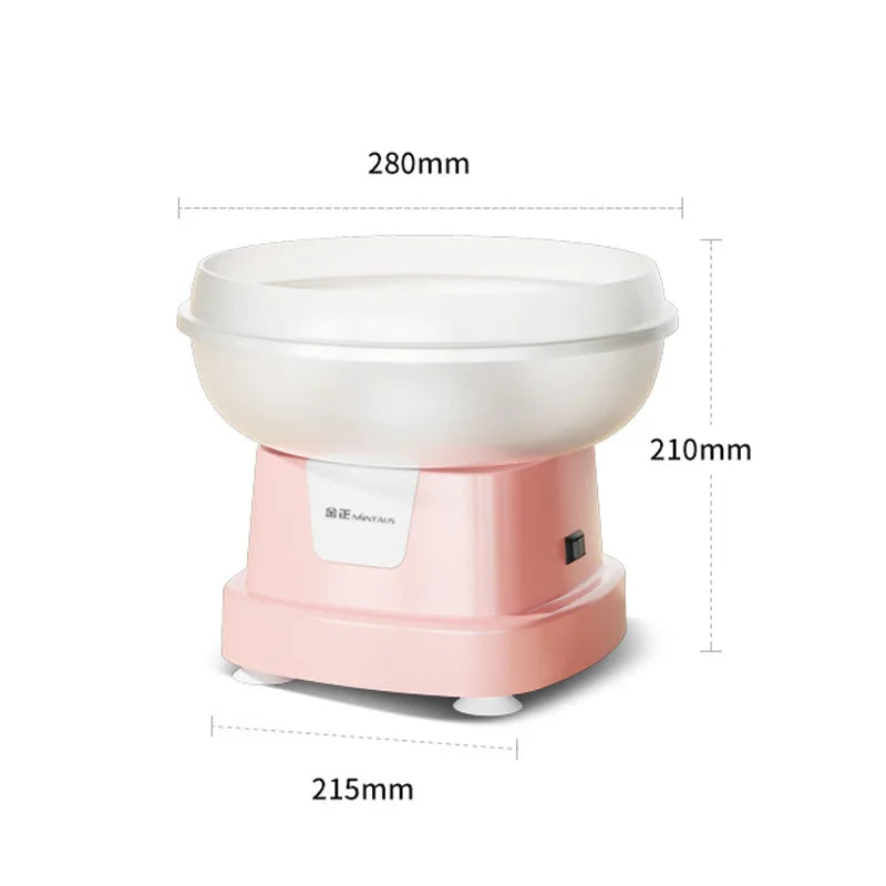 Cotton Candy Machine for Kids DIY Portable with Large Food Grade Splash-Proof Plate Efficient Heating Hard & Sugar Free Good Vibrations