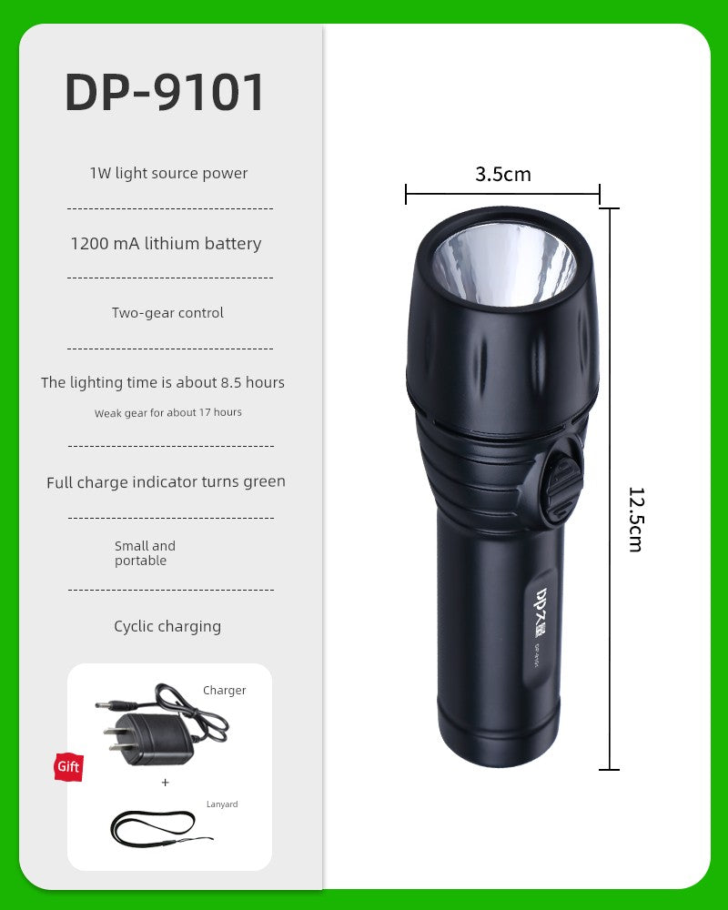 Duration Power Power Torch For Home Rechargeable Super Bright Outdoor Small Portable Long Shot Mini Kids for the Elderly and Children Good Vibrations
