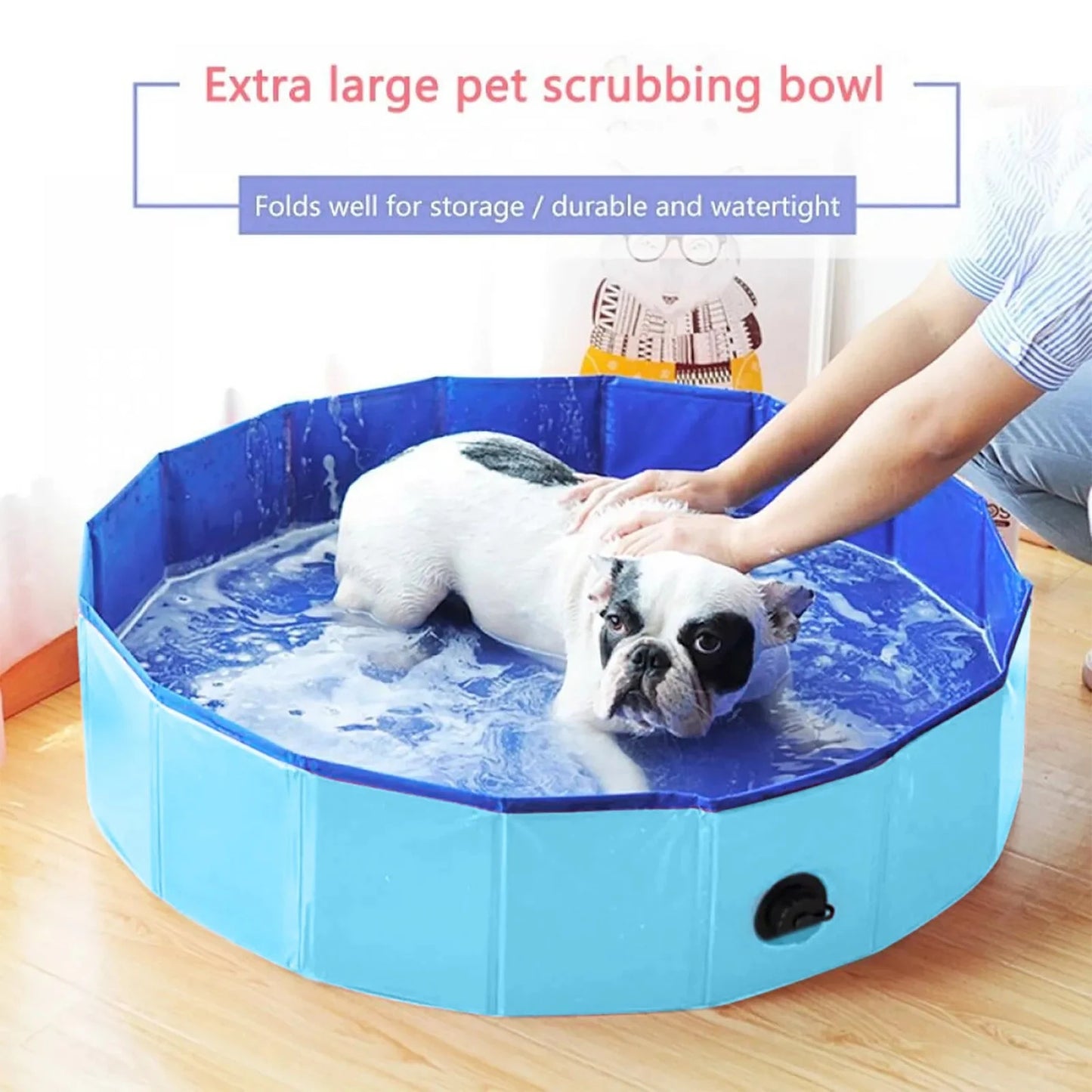 Foldable Portable Pet Swimming Pool Bathtub Indoor Outdoor Cold Water Bath Cleaning Bathtub Pet Accessories Good Vibrations