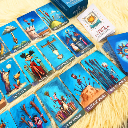 Original Tarot Card, The Whimsical Path, 78 Cards with Guidebook, Illustration Style, Card games, Divination Tools, 12*7cm, 14+ Good Vibrations