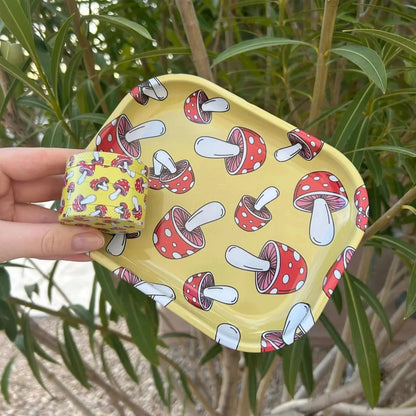 Two Pieces in One Rolling Tray and Grinder Kit Tobacco Accessories Good Vibrations Adult Super Store