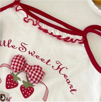 Girls T-shirt 2025 Summer New Childrens Clothing Korean Wind Girl Baby Sweet Lace Lovely Halter Vest Casual Simple Daily Good Vibrations