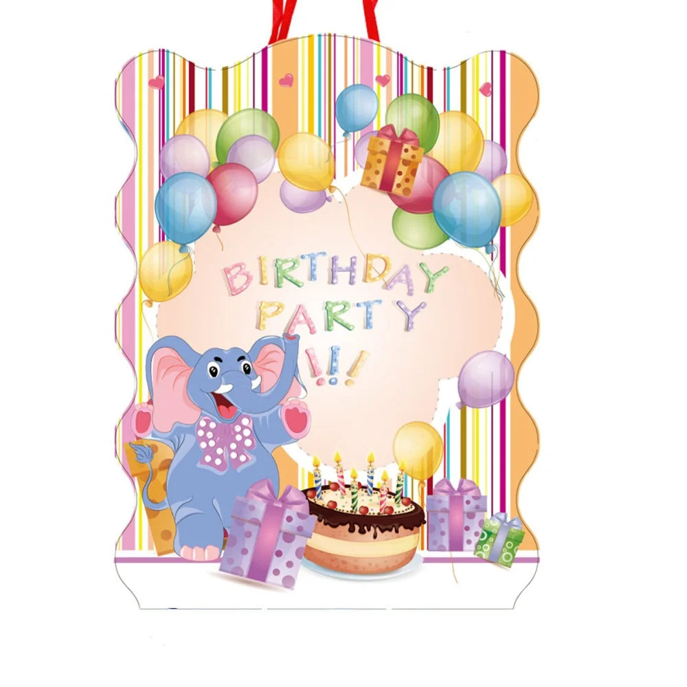 1pcs Birthday Theme Pinatas Kids Girl Boys Favors Pinata Smashing Candy Props Happy Birthday Party Game Decoration DIY Pinata Good Vibrations