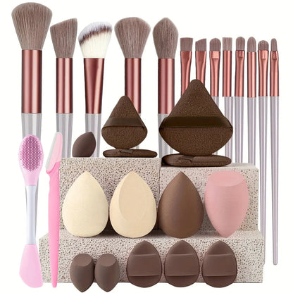 Makeup Brushes 8-29Pcs Makeup Kit Professional Women Cosmetic Soft Powder Brush Eyeshadow Foundation Full Set Travel Beauty Tool Good Vibrations