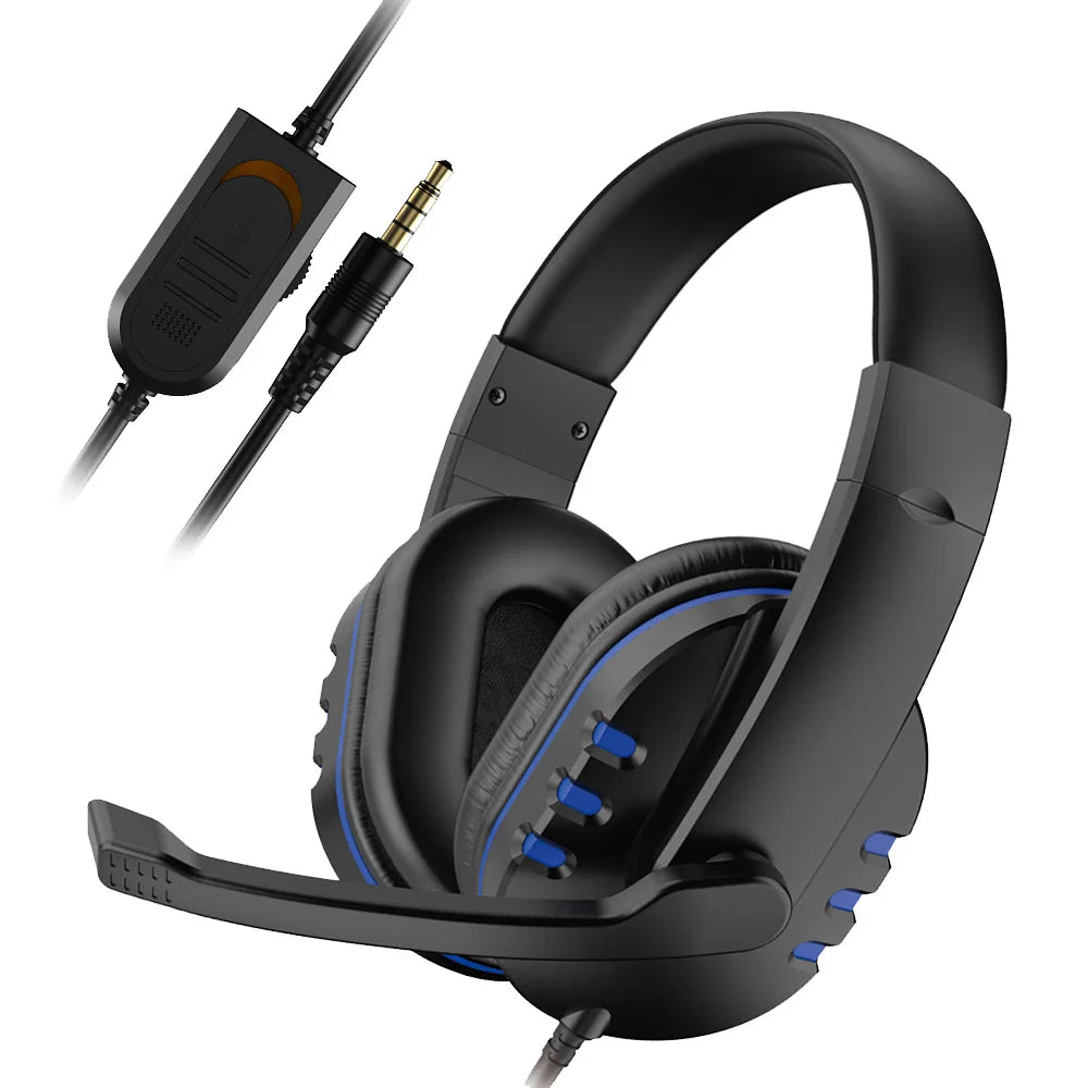 Headphones 3.5mm Wired Gaming Headset Earphones Music For PS4 Play Station 4 Game PC Chat computer With Microphone Good Vibrations