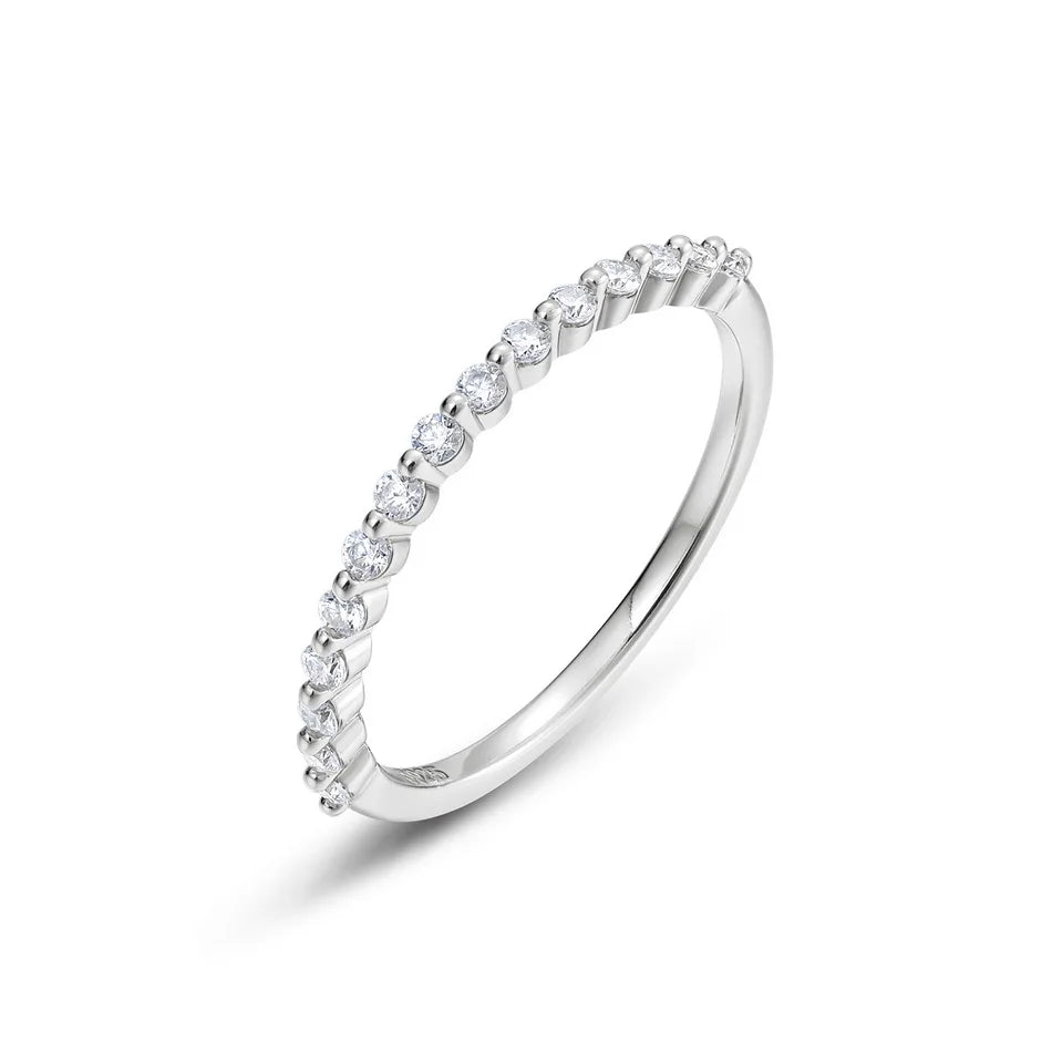 ALLNOEL 2mm Full Eternity Moissanite Wedding Band 925 Sterling Silver D Color VVS1 Stackable Ring For Women Fine Jewelry Good Vibrations