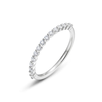 ALLNOEL 2mm Full Eternity Moissanite Wedding Band 925 Sterling Silver D Color VVS1 Stackable Ring For Women Fine Jewelry Good Vibrations