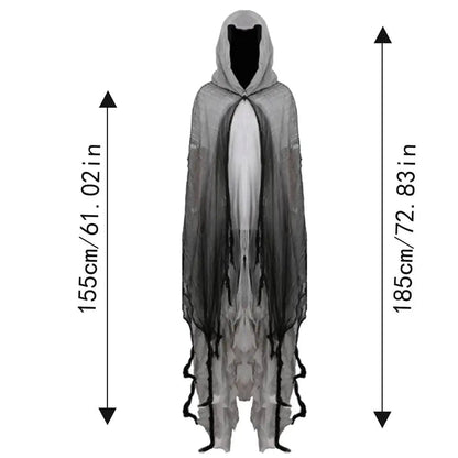 Halloween Cape Unisex Halloween Ghost Dementors Cosplay Costume Horror Dress Up Cape Halloween Horror Costume Cloaks Props Good Vibrations