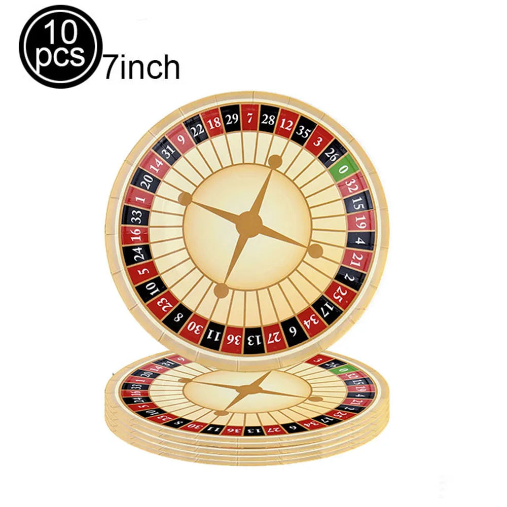 Casino Birthday Party Supplies for Adults Casino Party Decors Poker Paper Plates Cups Napkins Casino Night Vegas Supplies Favors Good Vibrations