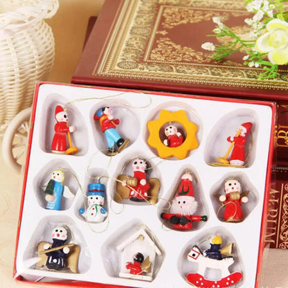A Christmas Box Christmas Trees Hanging Santa Crafts Ornaments Family Friends Trees Charms Decorations DIY Keychain Pendants Good Vibrations