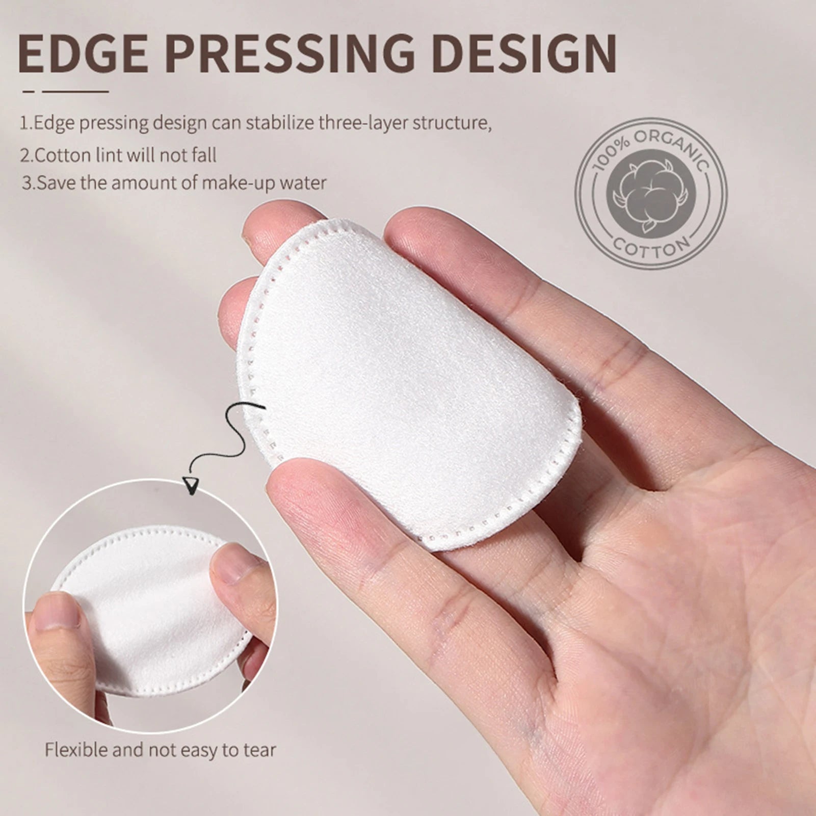 80/100/150Pcs Cotton Pads Disposable for Facial Make Up Nail Polish Remover Round Soft Face Cleansing Remover Makeup Tools Good Vibrations